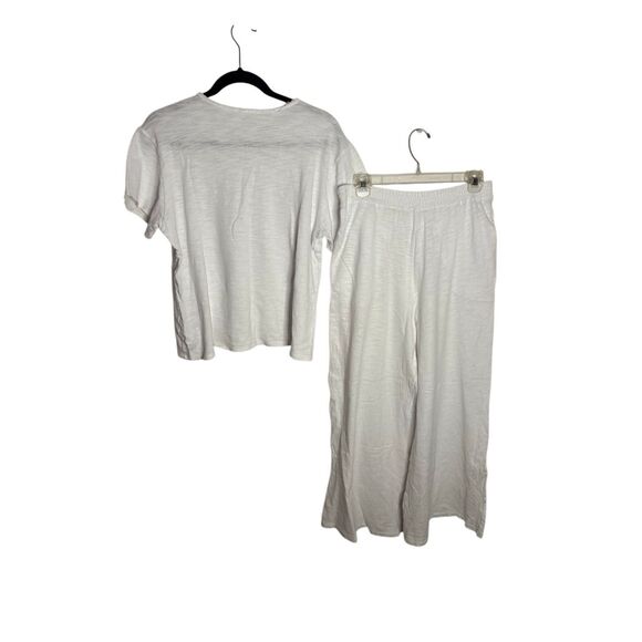 Pitusa Set Slub Knit Wide Leg Pants and Top Women’s Size Medium - Picture 8 of 8